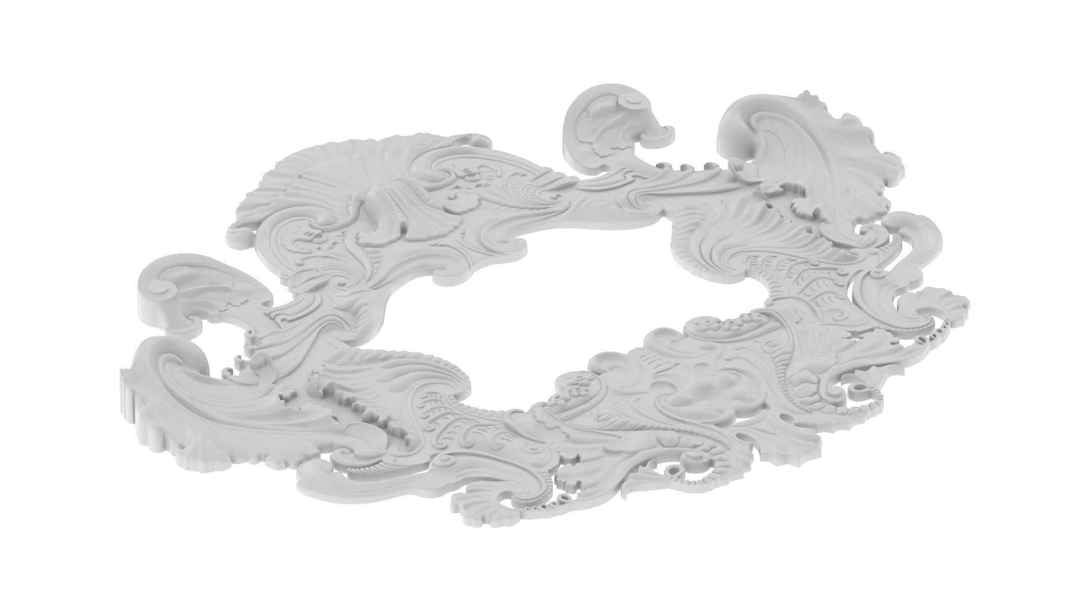 Cartouche Ornament 001 3D model_3