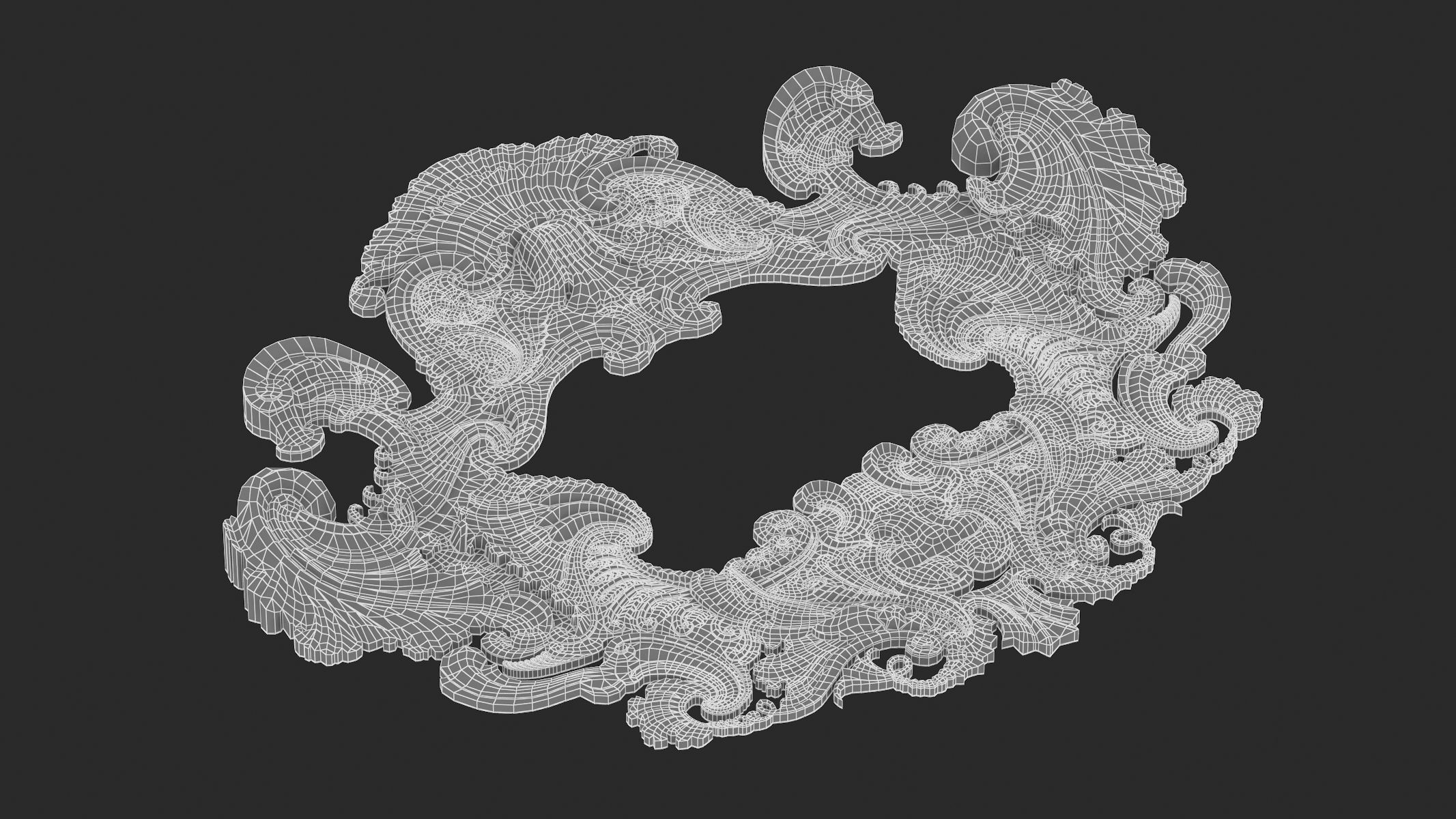 Cartouche Ornament 001 3D model_8