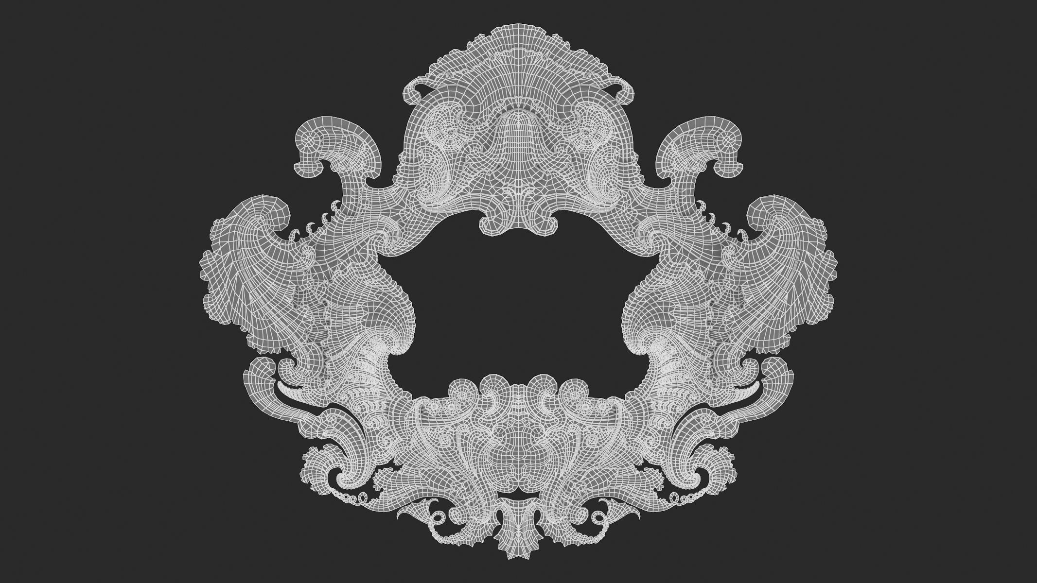 Cartouche Ornament 001 3D model_5