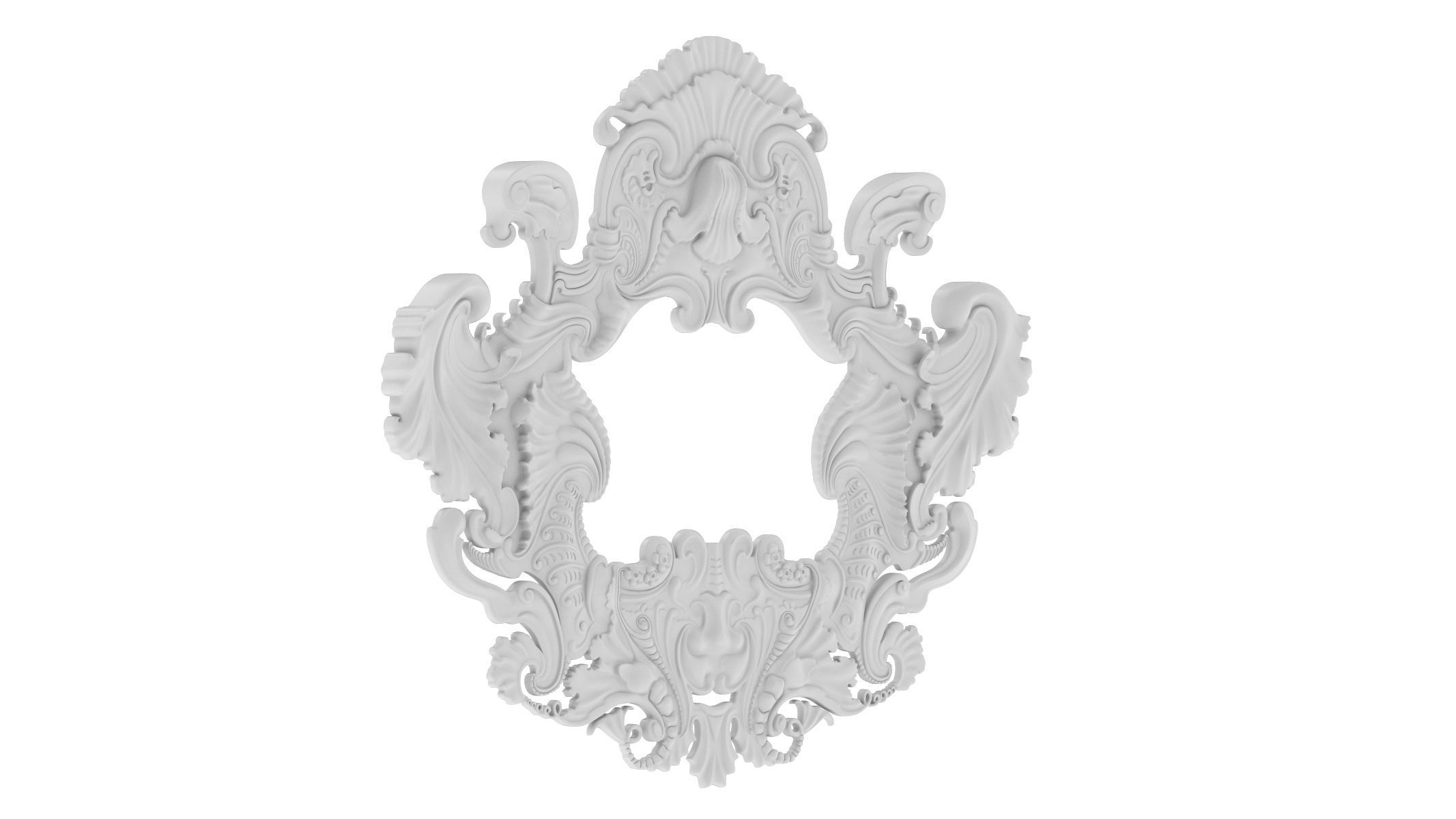 Cartouche Ornament 001 3D model_1