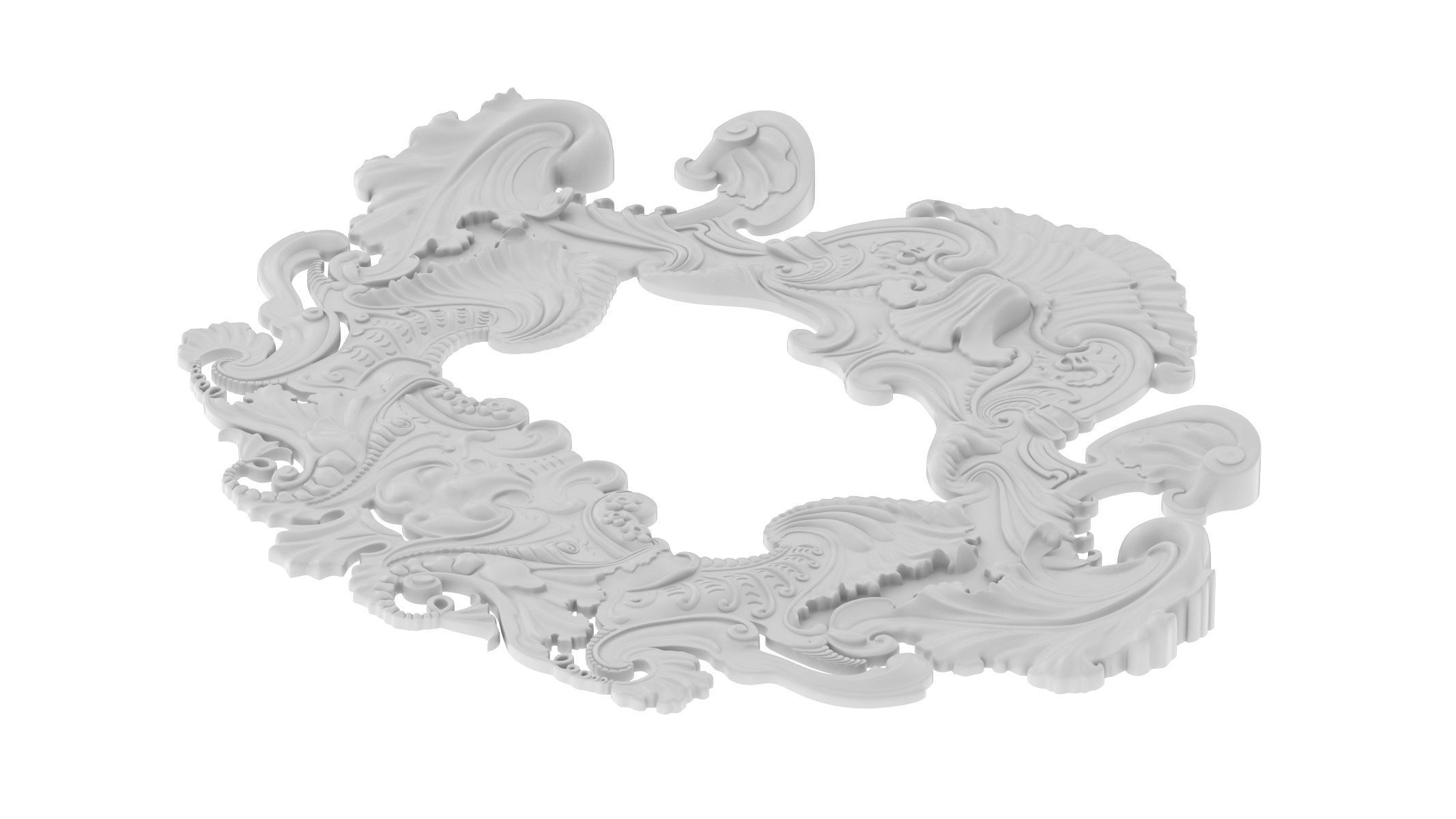 Cartouche Ornament 001 3D model_4