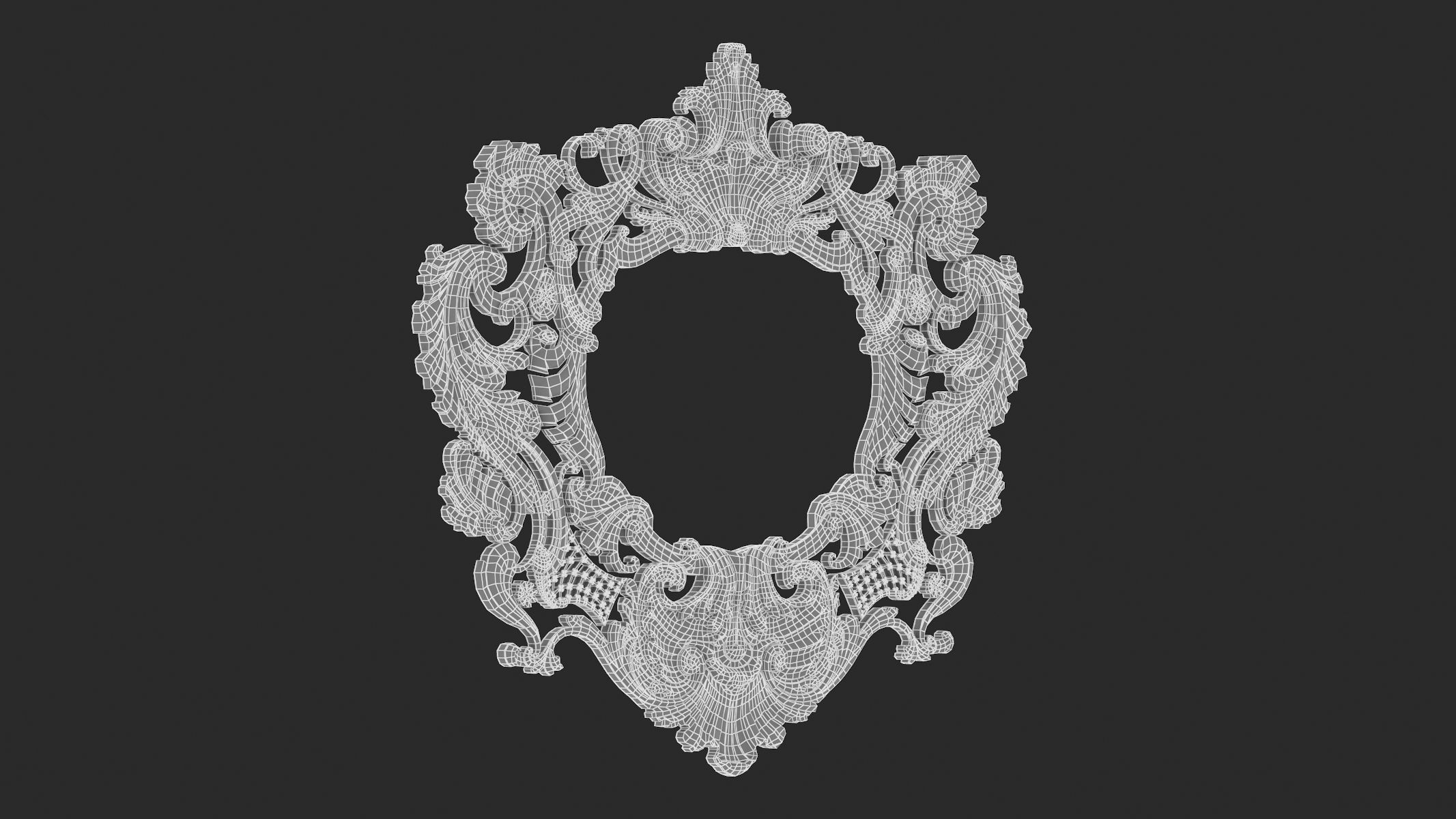 Cartouche Ornament 002 3D model_6