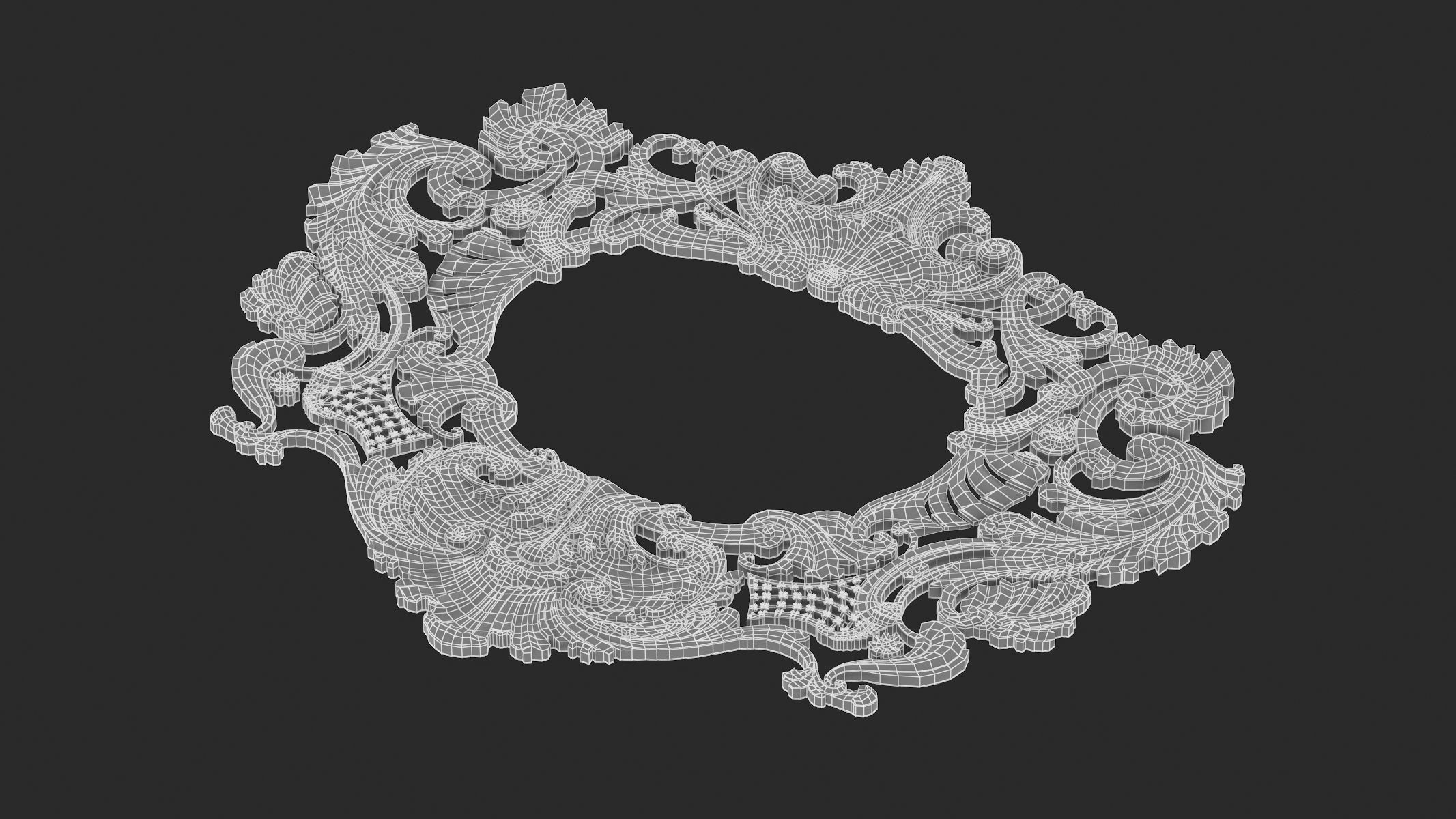 Cartouche Ornament 002 3D model_9