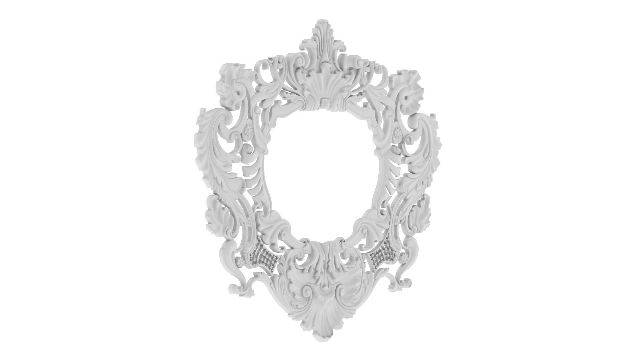 Cartouche Ornament 002 3D model_1
