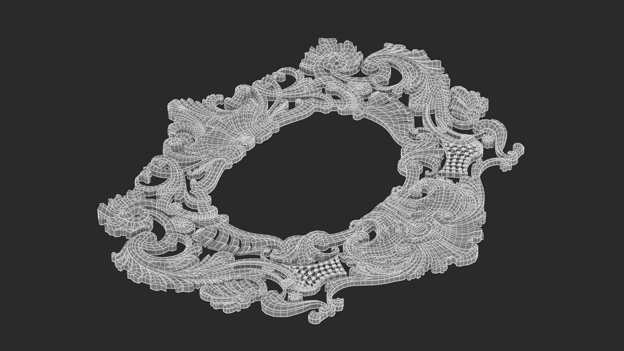 Cartouche Ornament 002 3D model_8