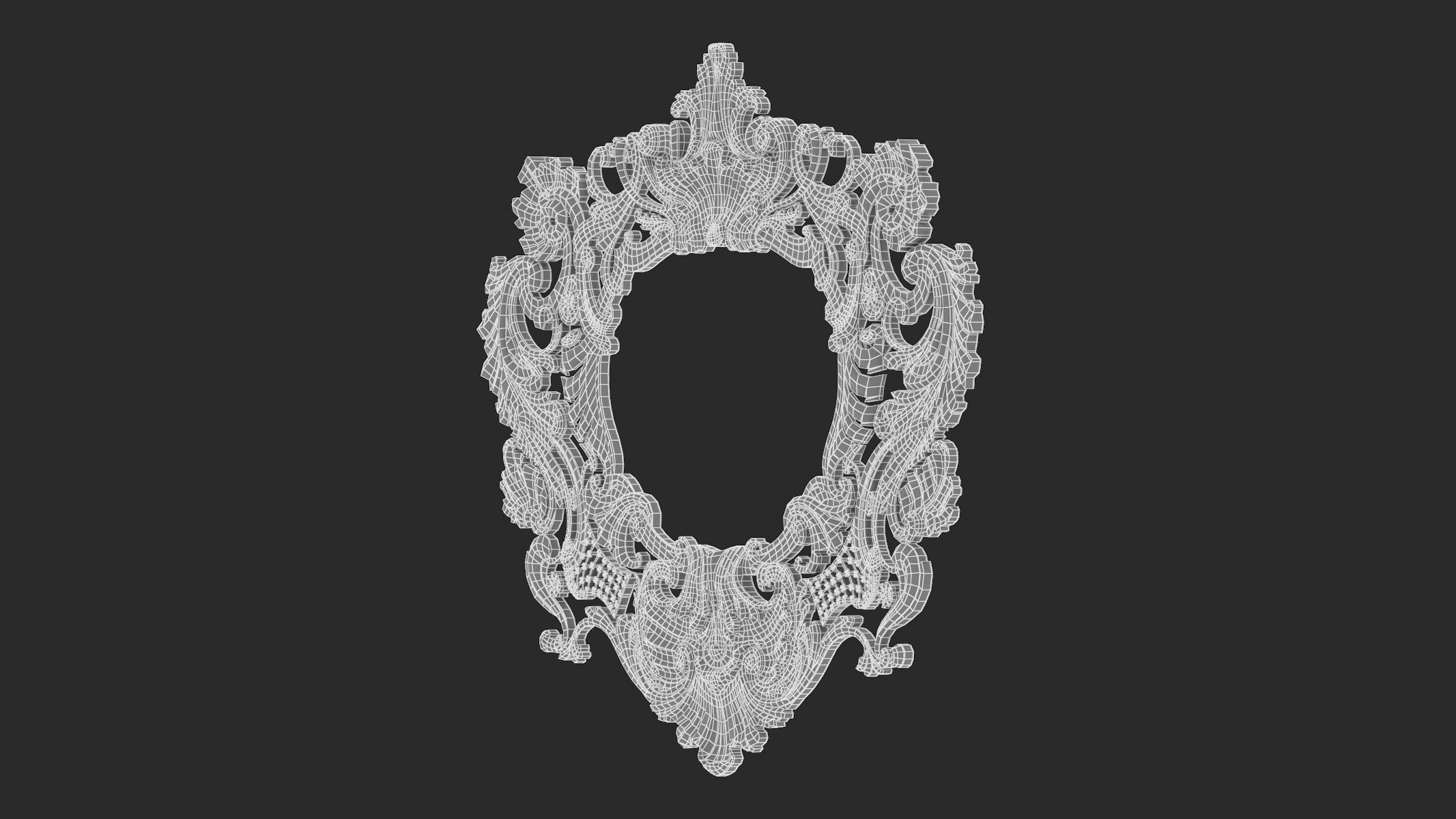 Cartouche Ornament 002 3D model_7