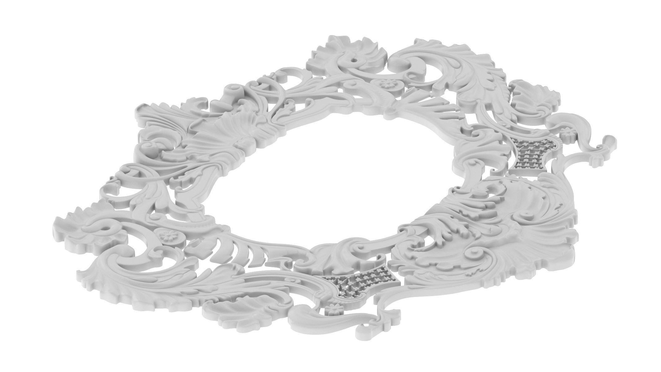 Cartouche Ornament 002 3D model_3