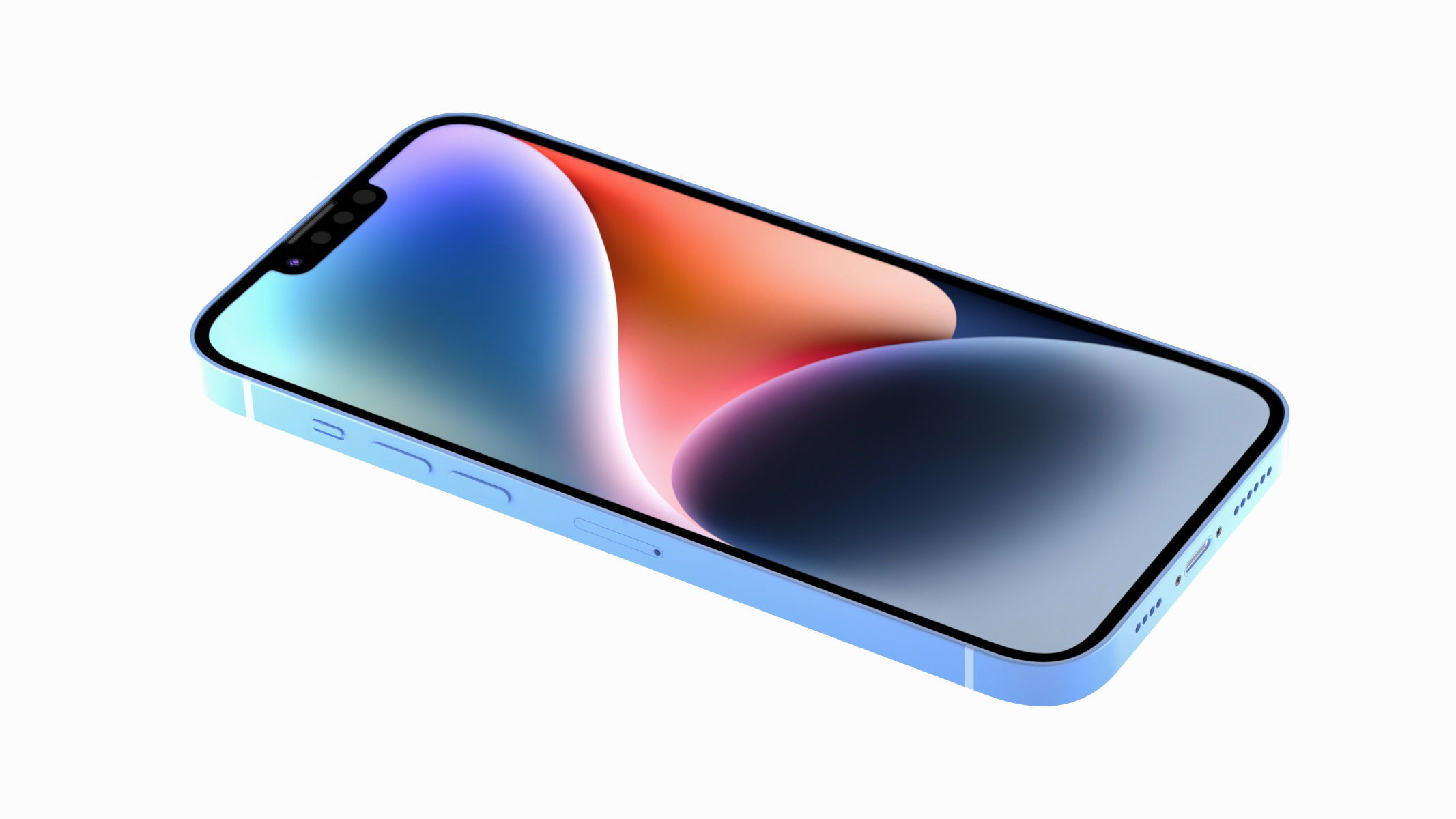 Apple iPhone 14 Plus Blue 3D model_4