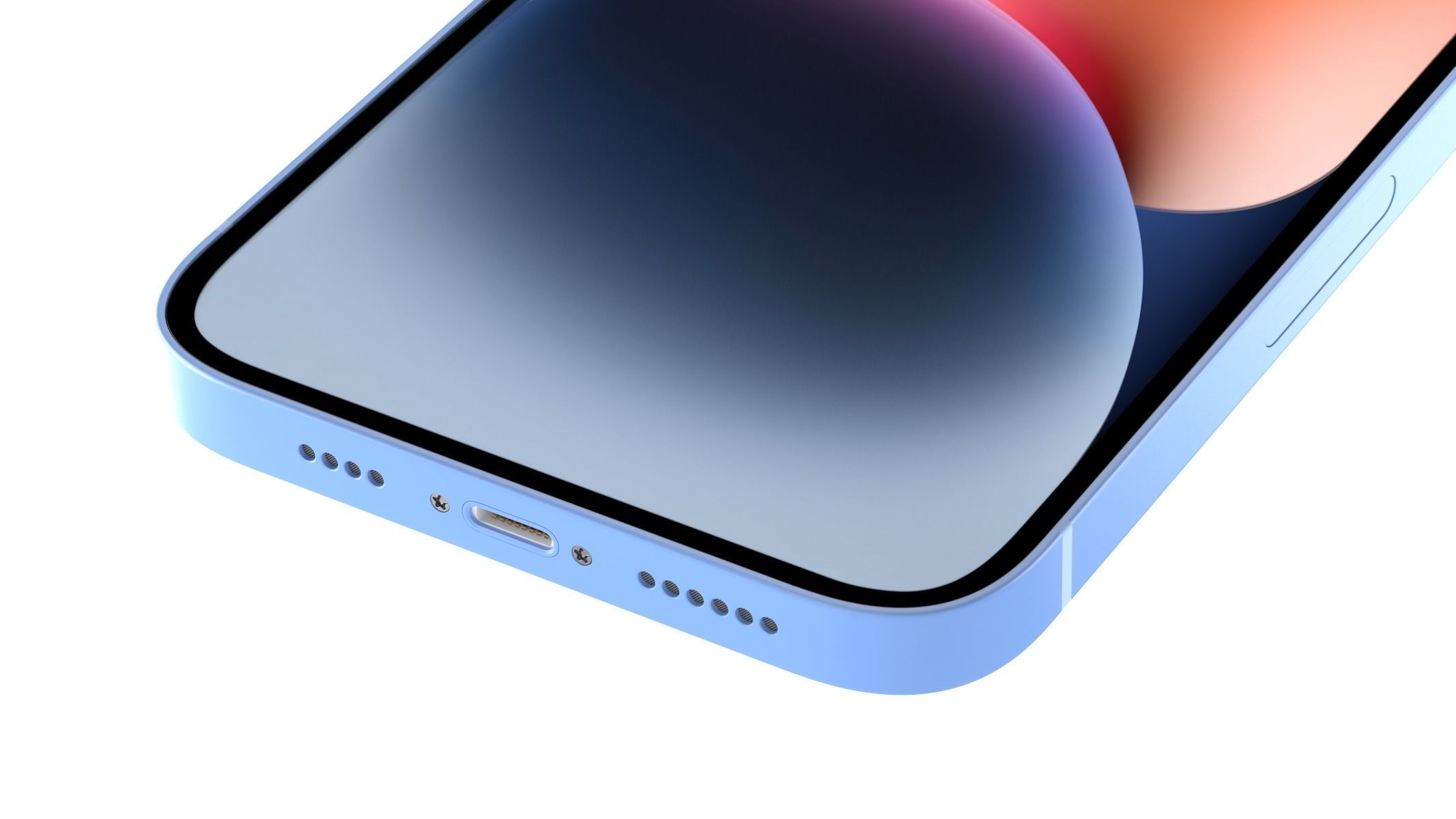 Apple iPhone 14 Plus Blue 3D model_5