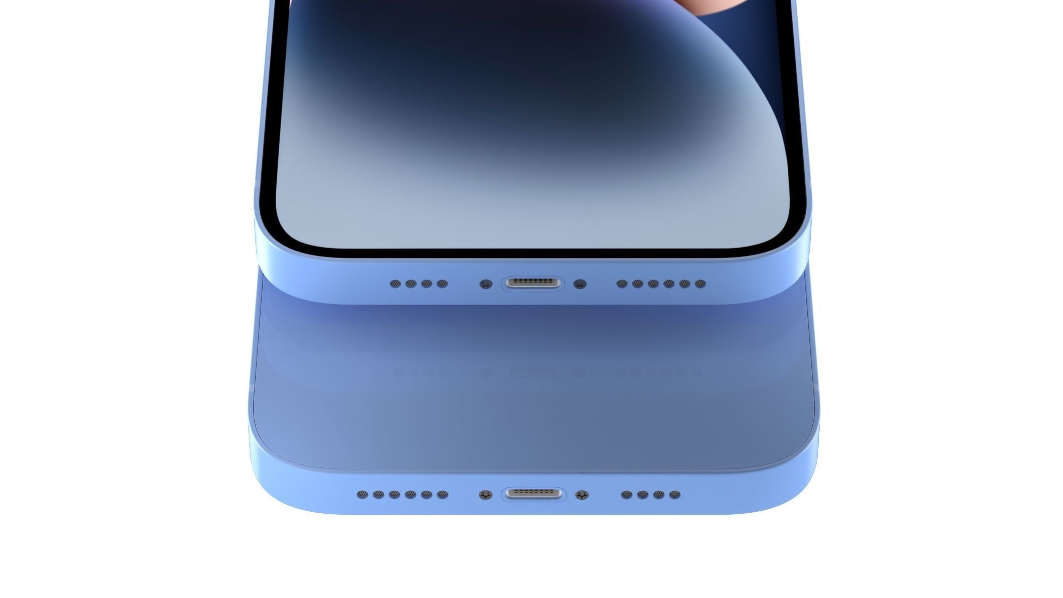 Apple iPhone 14 Plus Blue 3D model_9
