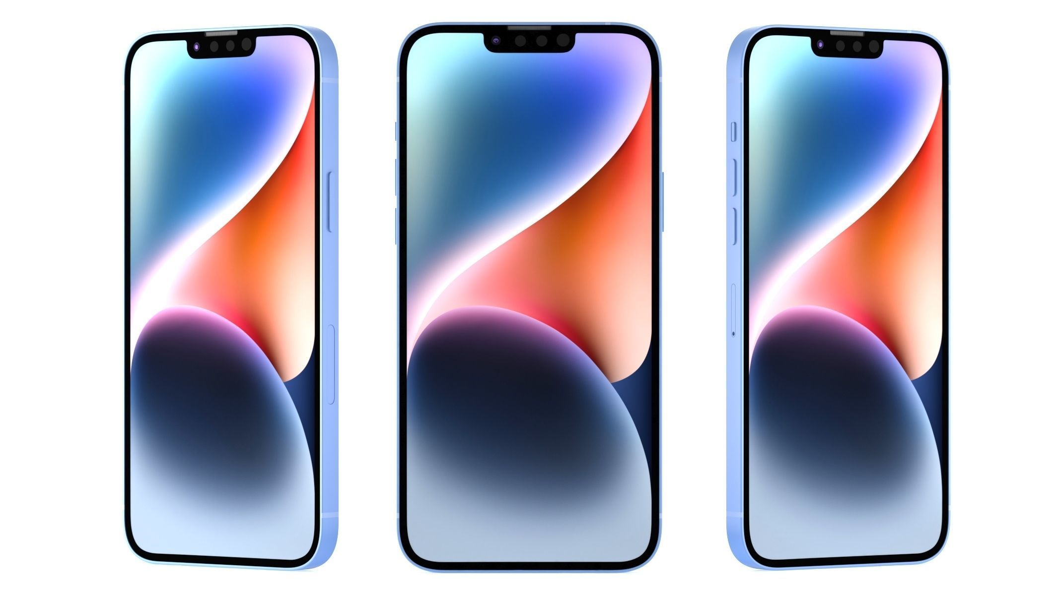 Apple iPhone 14 Plus Blue 3D model_7