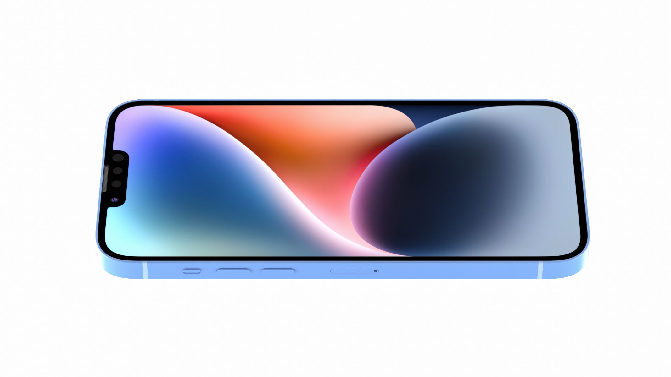 Apple iPhone 14 Plus Blue 3D model_3