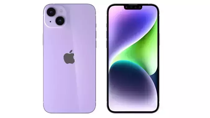 Apple iPhone 14 Plus Purple 3D model | CGTrader