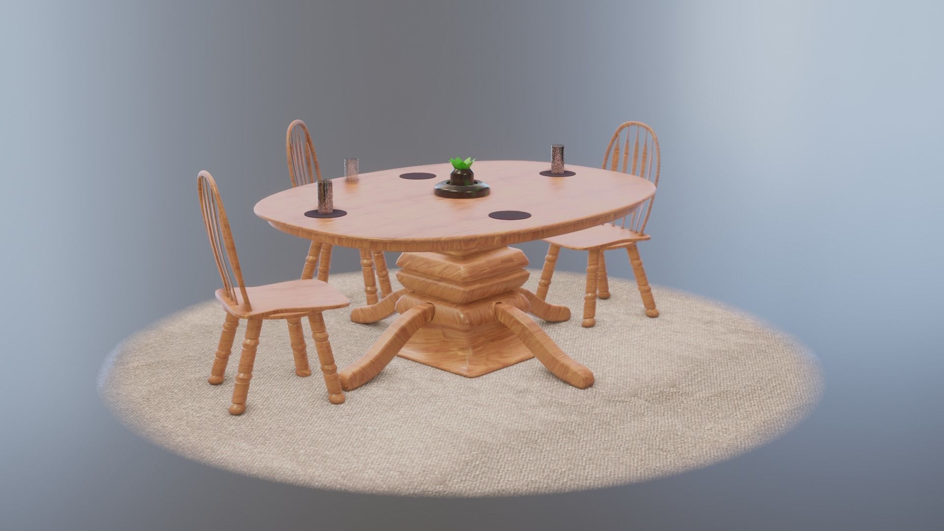 Table Set 3D model_3
