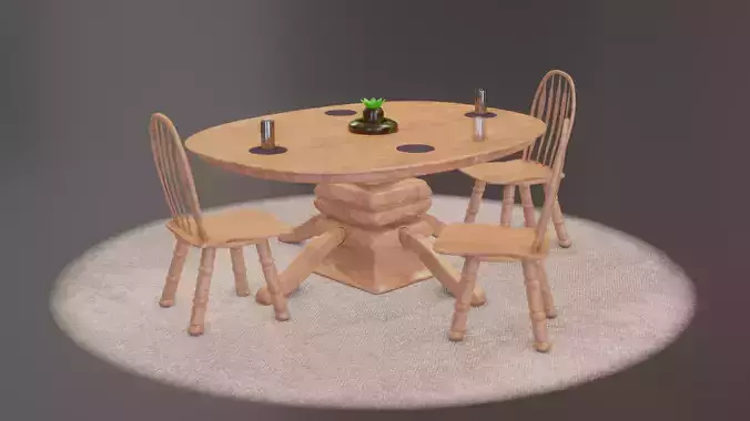 Table Set 3D model