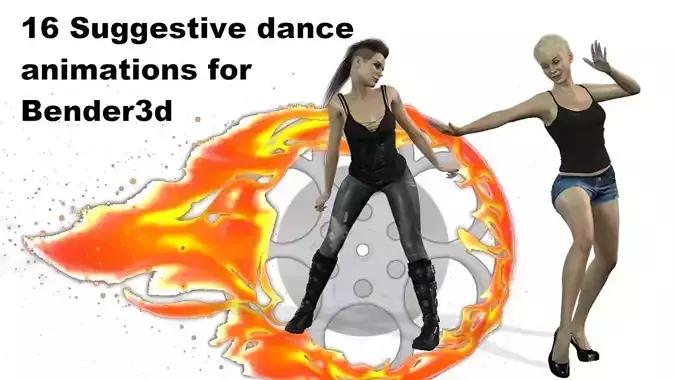 16 Suggestive dance Animations for Blender 3d