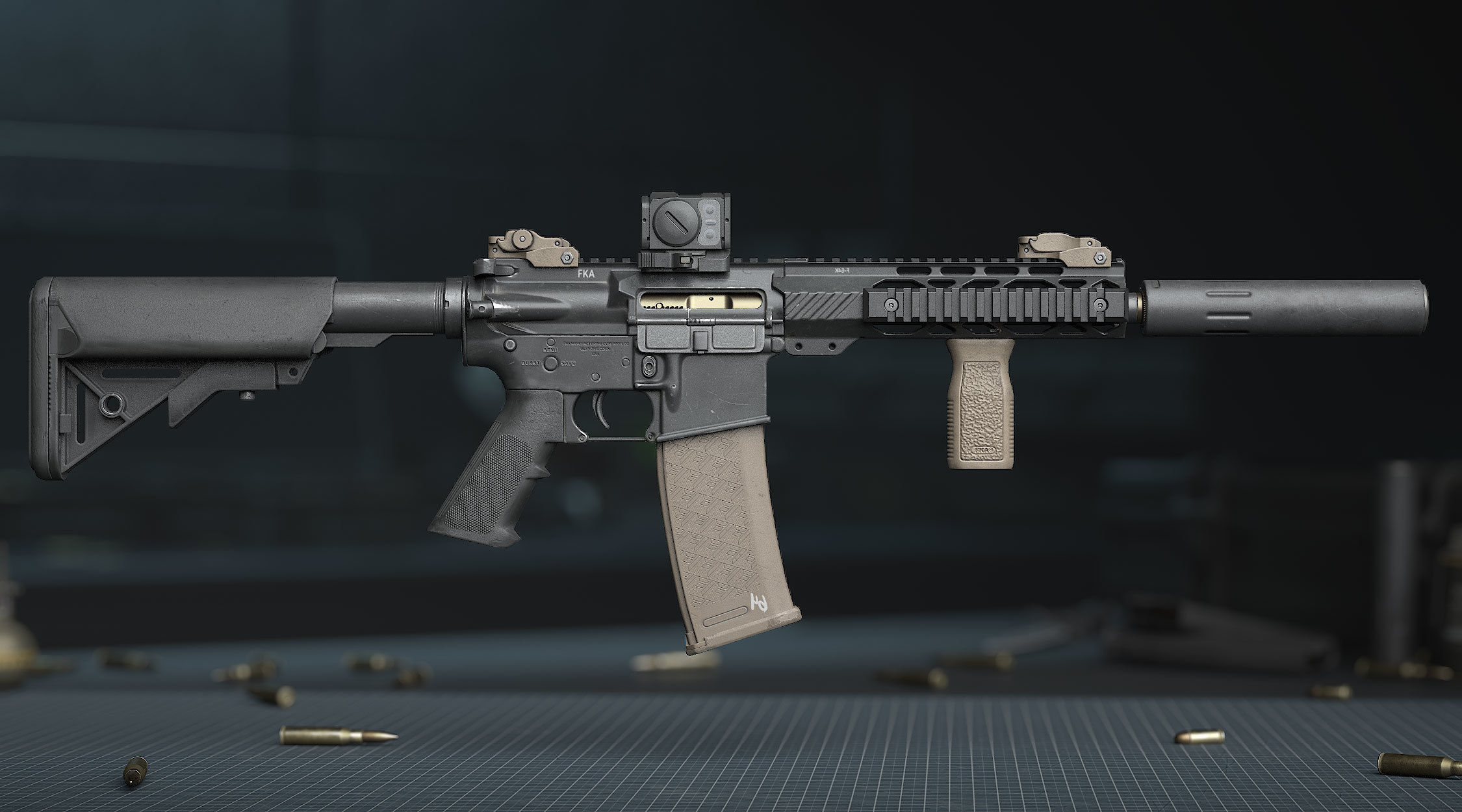 weapon - AR15 - x5 Pack 3D Model Collection_5