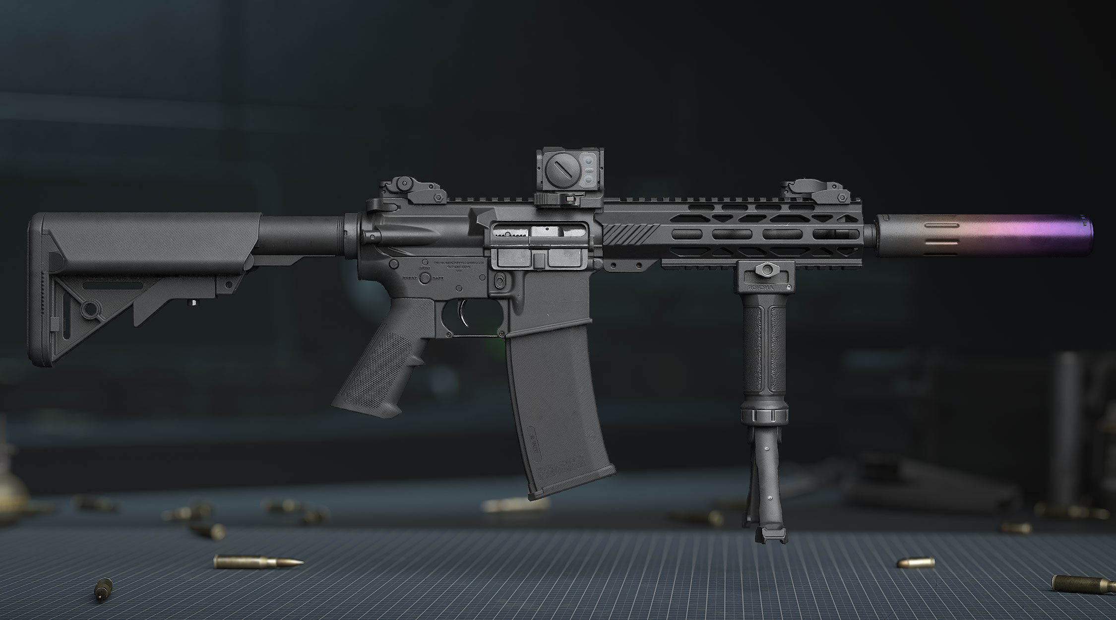 weapon - AR15 - x5 Pack 3D Model Collection_3