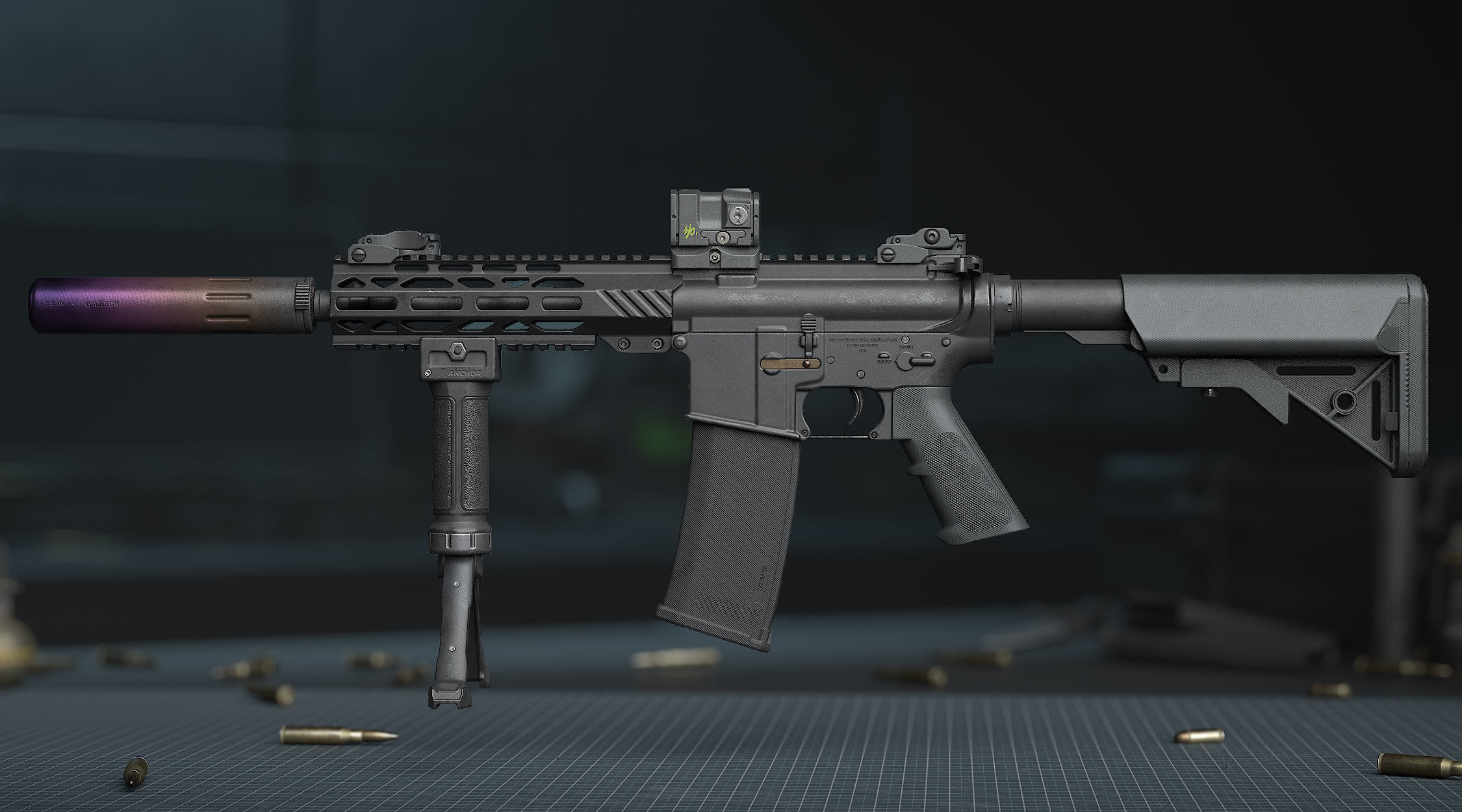 weapon - AR15 - x5 Pack 3D Model Collection_4