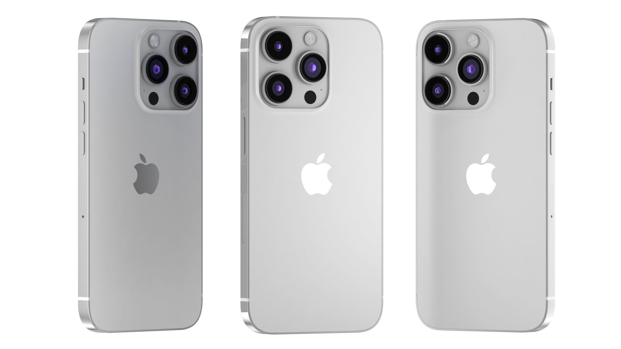Apple iPhone 14 Pro Silver 3D model_8