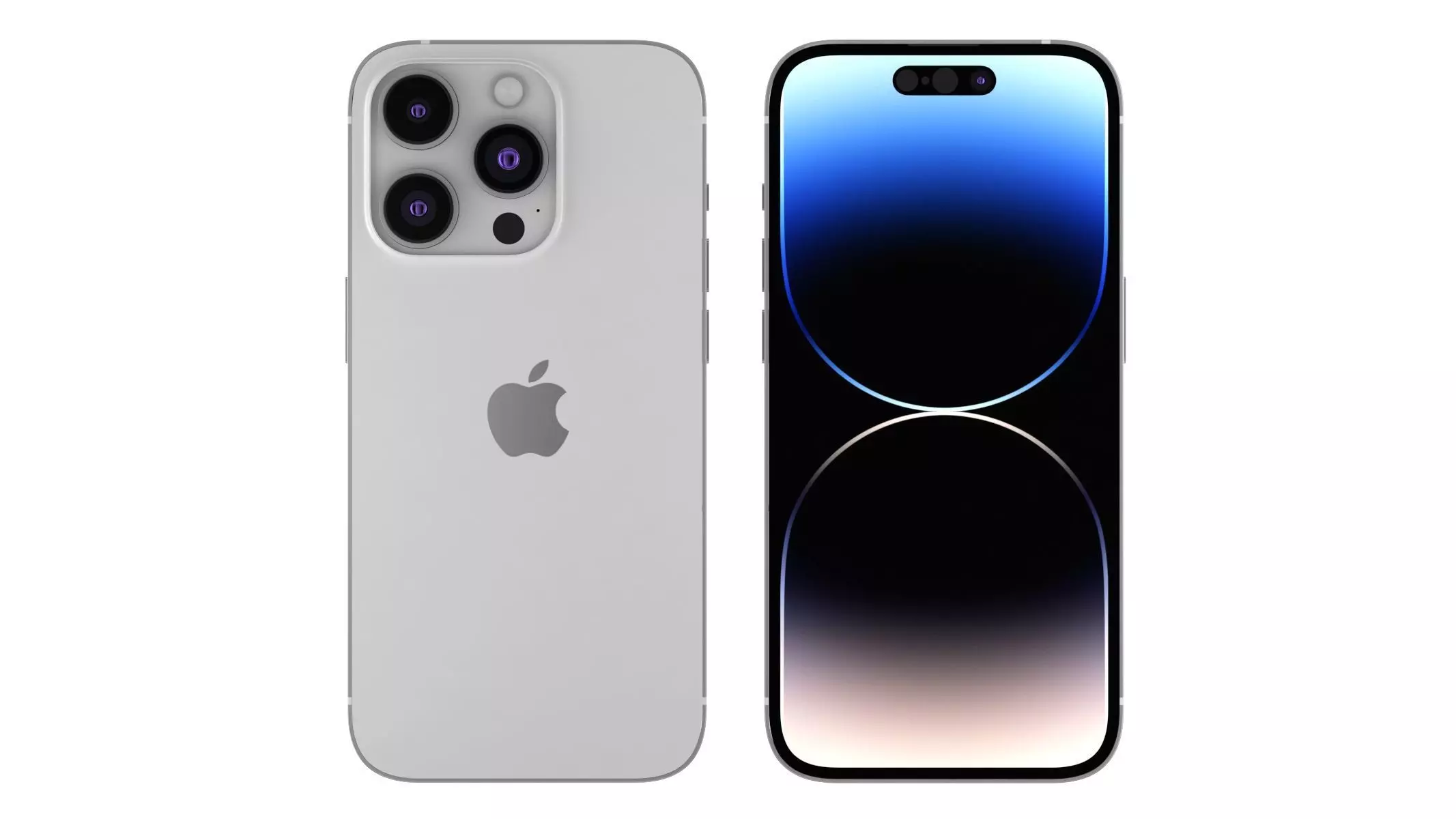 Apple iPhone 14 Pro Silver 3D model_0