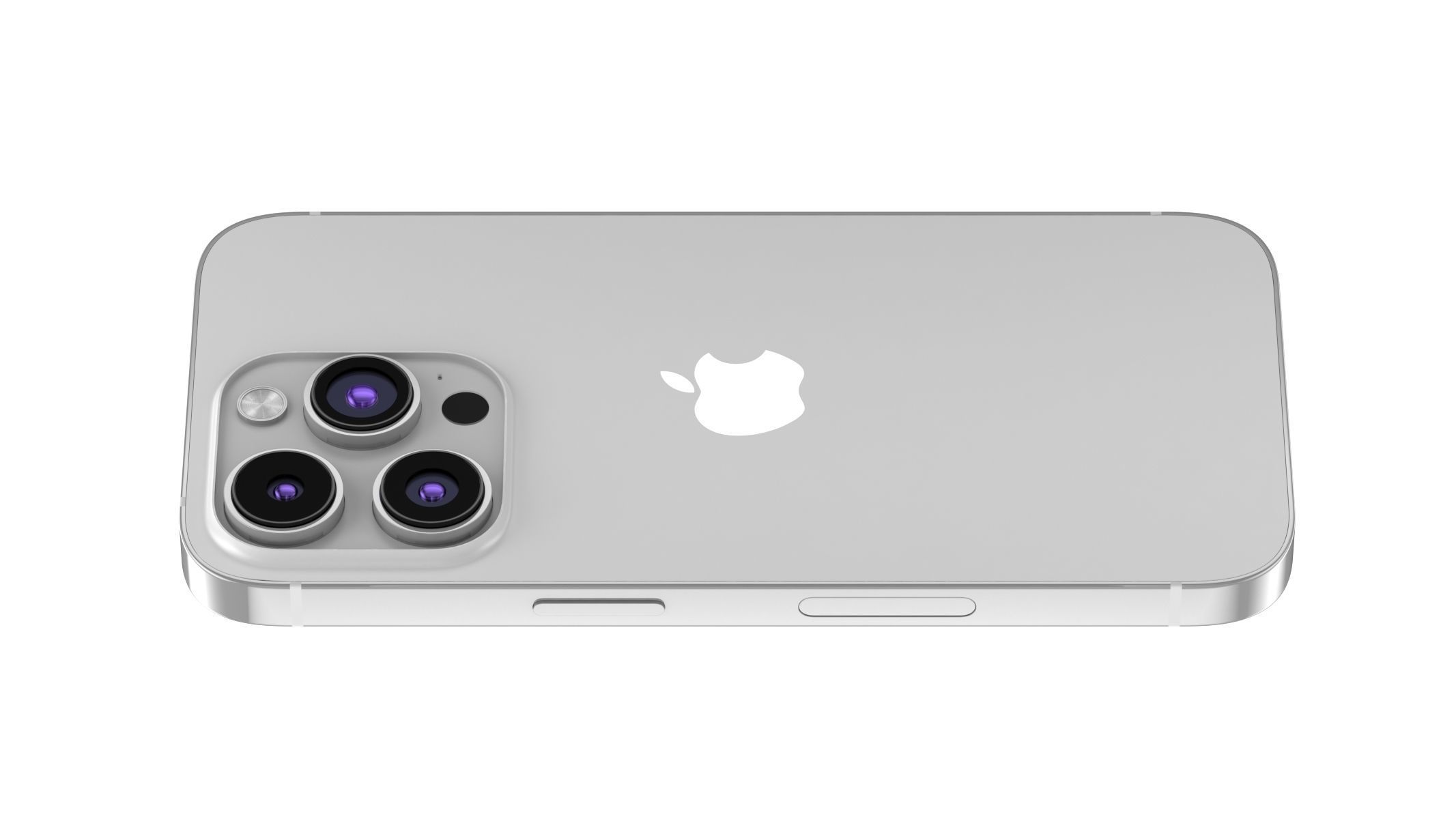 Apple iPhone 14 Pro Silver 3D model_2