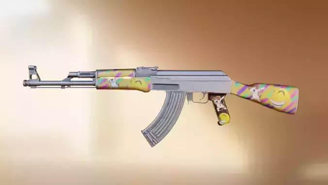 Gun KA47 Low-poly 3D model