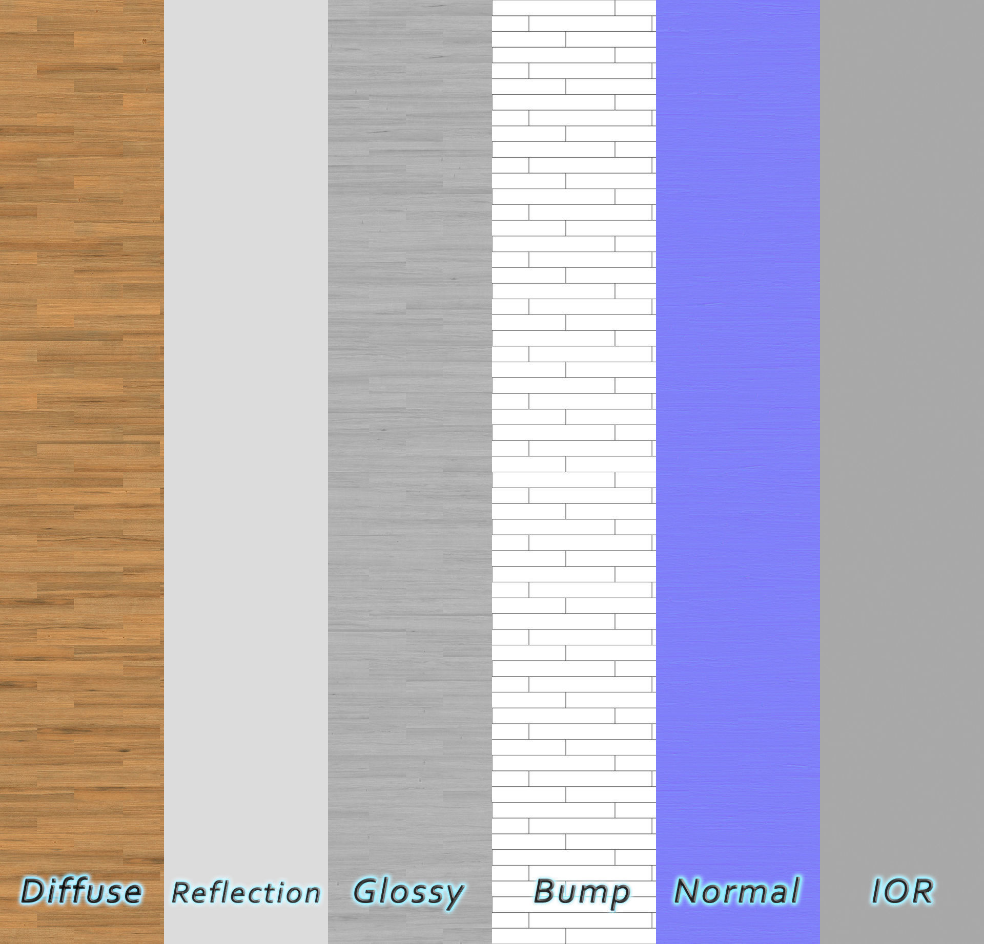 Parquet - Laminate - Wooden floor 4 in 1 3D model_5