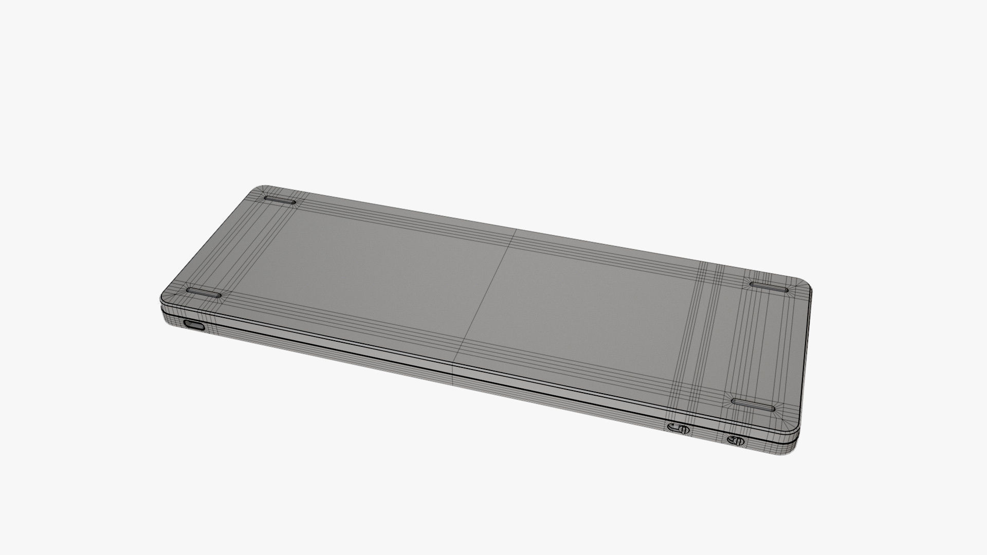 60-Percent Layout Keyboard Grey 3D model_12