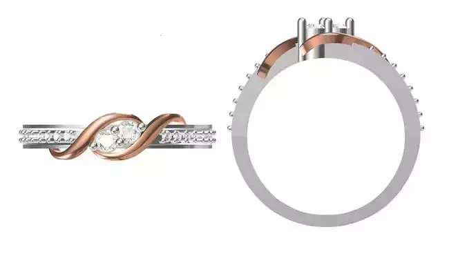 Wedding Engagement Women Ring STL FBX JCD Details