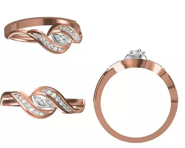 Wedding Engagement Women Ring STL FBX JCD Details