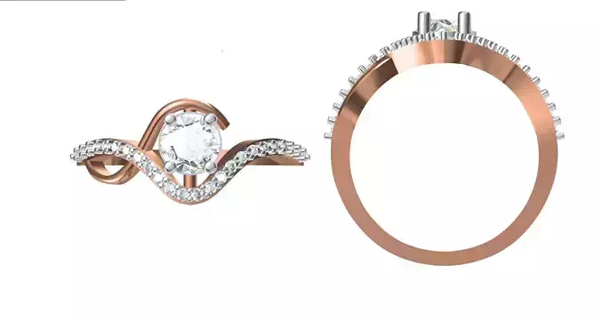 Wedding Engagement Women Ring STL FBX JCD Details