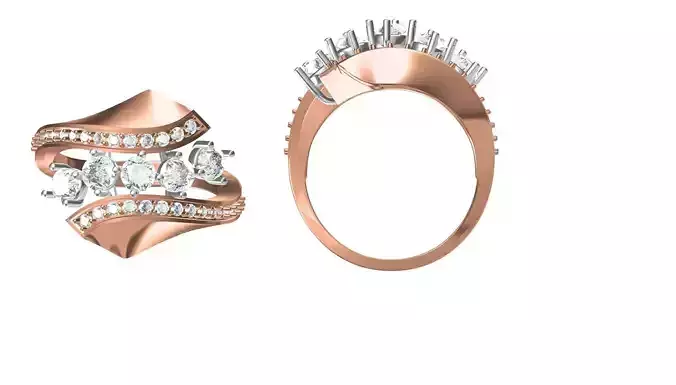 Wedding Engagement Women Ring STL FBX JCD Details