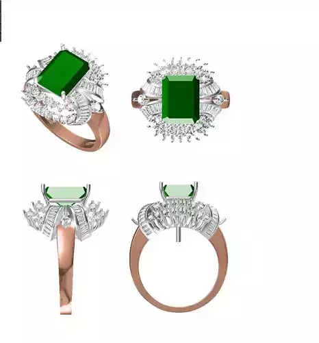 Wedding Engagement Women Ring STL FBX JCD Details