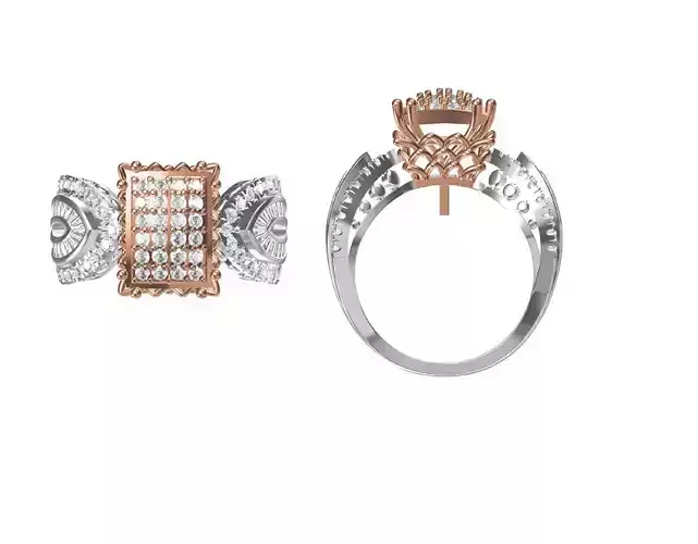 Wedding Engagement Women Ring STL FBX JCD Details