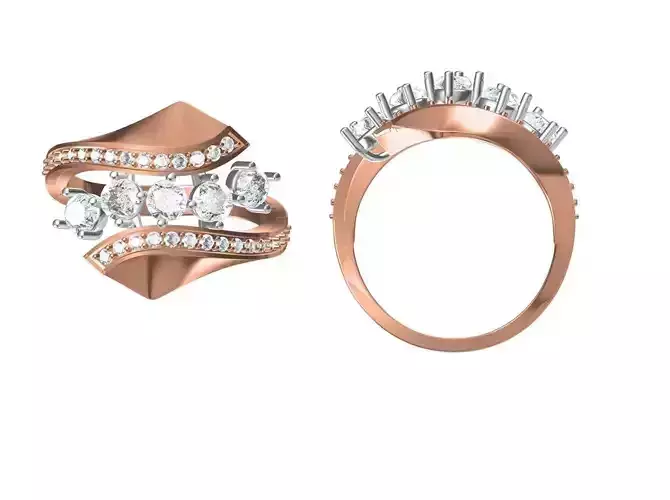 Wedding Engagement Women Ring STL FBX JCD Details