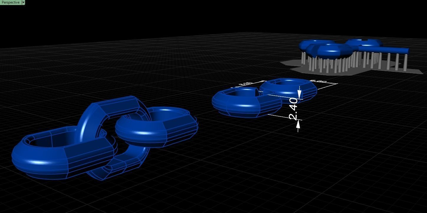 Necklace chain link 3D print model_2