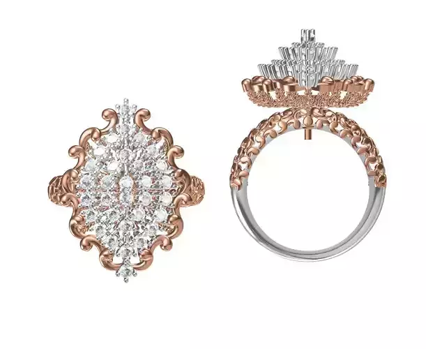 Wedding Engagement Women Ring STL FBX JCD Details