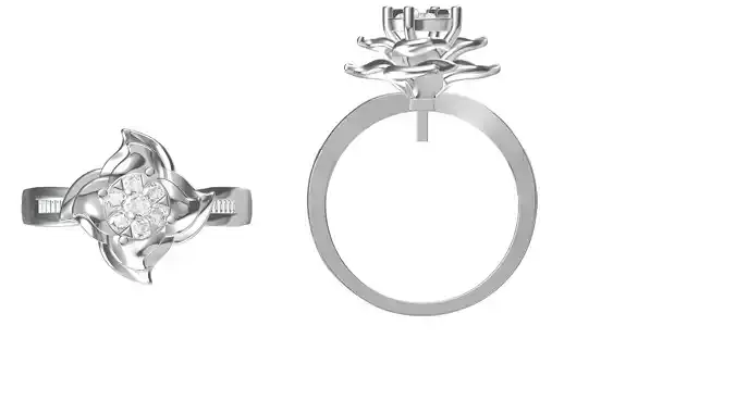 Wedding Engagement Women Ring STL FBX JCD Details