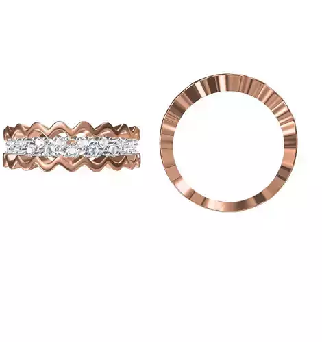 Wedding Engagement Women Ring STL FBX JCD Details