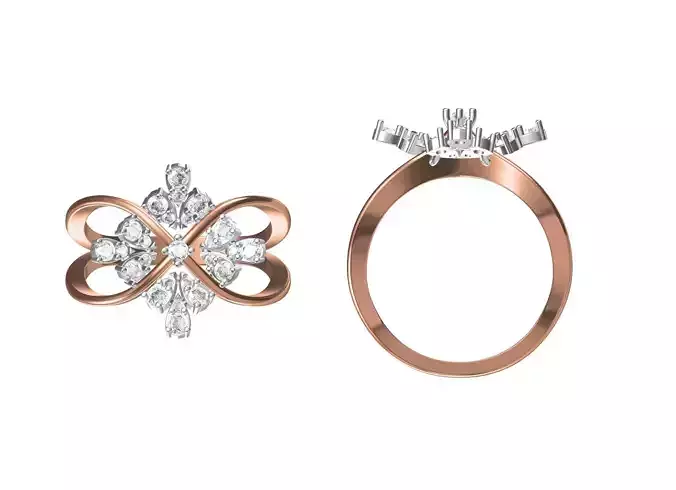 Wedding Engagement Women Ring STL FBX JCD Details