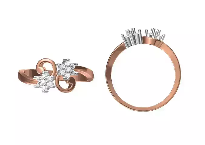 Wedding Engagement Women Ring STL FBX JCD Details