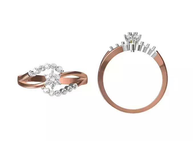 Wedding Engagement Women Ring STL FBX JCD Details