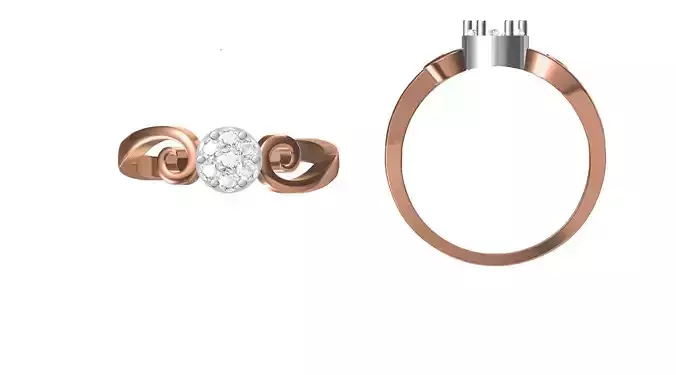 Wedding Engagement Women Ring STL FBX JCD Details