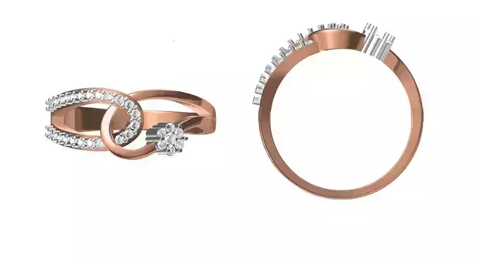 Wedding Engagement Women Ring STL FBX JCD Details