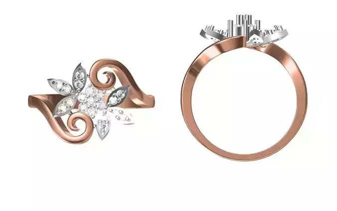 Wedding Engagement Women Ring STL FBX JCD Details