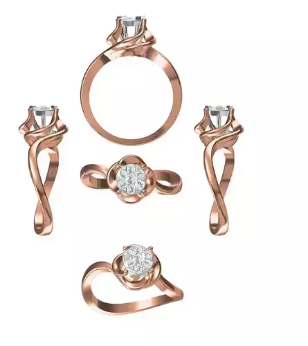 Wedding Engagement Women Ring STL FBX JCD Details