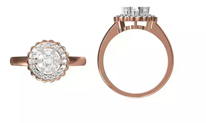 Wedding Engagement Women Ring STL FBX JCD Details