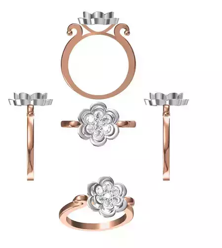 Wedding Engagement Women Ring STL FBX JCD Details