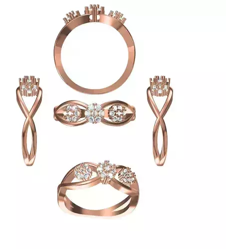 Wedding Engagement Women Ring STL FBX JCD Details